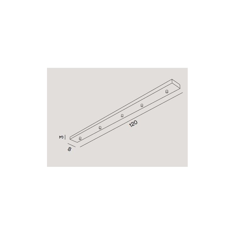 RAIN SOSPENSIONE LINEARE 5 LUCI BASE NERA CON DIFFUSORI IN VETRO RAME SPECCHIATO MODERNA