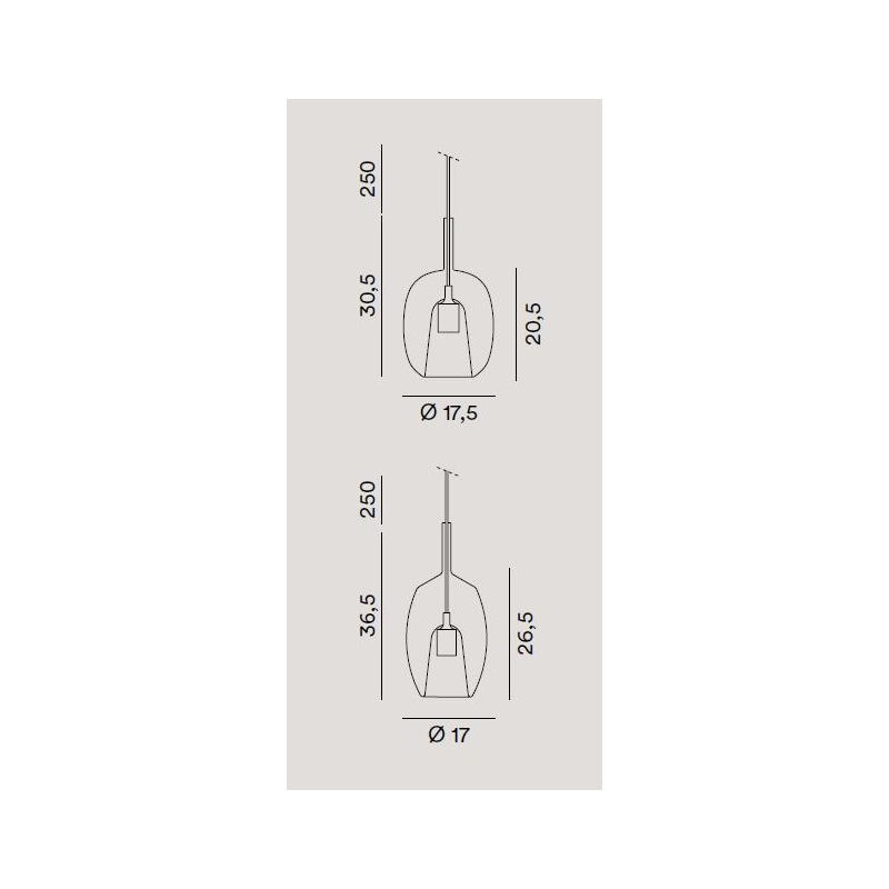 RAIN SOSPENSIONE LINEARE 5 LUCI BASE NERA CON DIFFUSORI IN VETRO RAME SPECCHIATO MODERNA