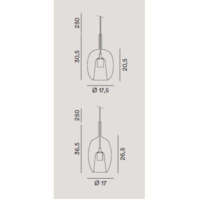RAIN SOSPENSIONE LINEARE 5 LUCI BASE NERA CON DIFFUSORI IN VETRO RAME SPECCHIATO MODERNA