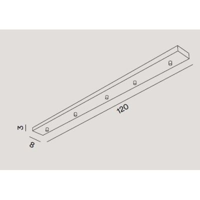 RAIN SOSPENSIONE LINEARE 5 LUCI BASE NERA CON DIFFUSORI IN VETRO TRASPARENTE DESIGN MODERNO