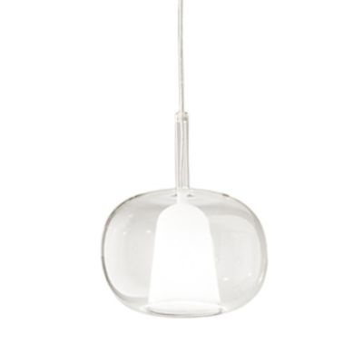 8248 RAIN SOSPENSIONE SINGOLA MODERNA BASE CROMO LUCIDO CON DIFFUSORE IN VETRO D22.5 CM IN 5 COLORI