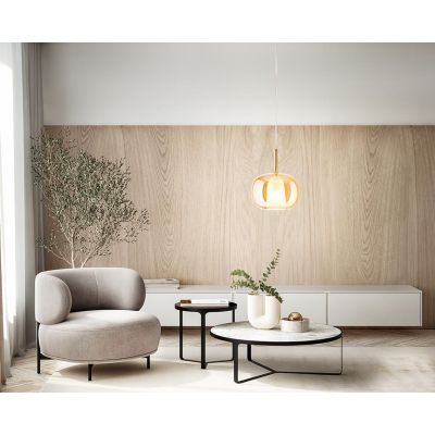 8248 RAIN SOSPENSIONE SINGOLA MODERNA BASE CROMO LUCIDO CON DIFFUSORE IN VETRO D22.5 CM IN 5 COLORI