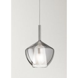 8250 RAIN SOSPENSIONE SINGOLA MODERNA BASE NERA CON DIFFUSORE IN VETRO D20 CM IN 5 COLORI 2