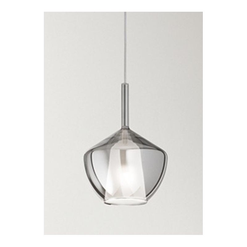 8250 RAIN SOSPENSIONE SINGOLA MODERNA BASE NERA CON DIFFUSORE IN VETRO D20 CM IN 5 COLORI