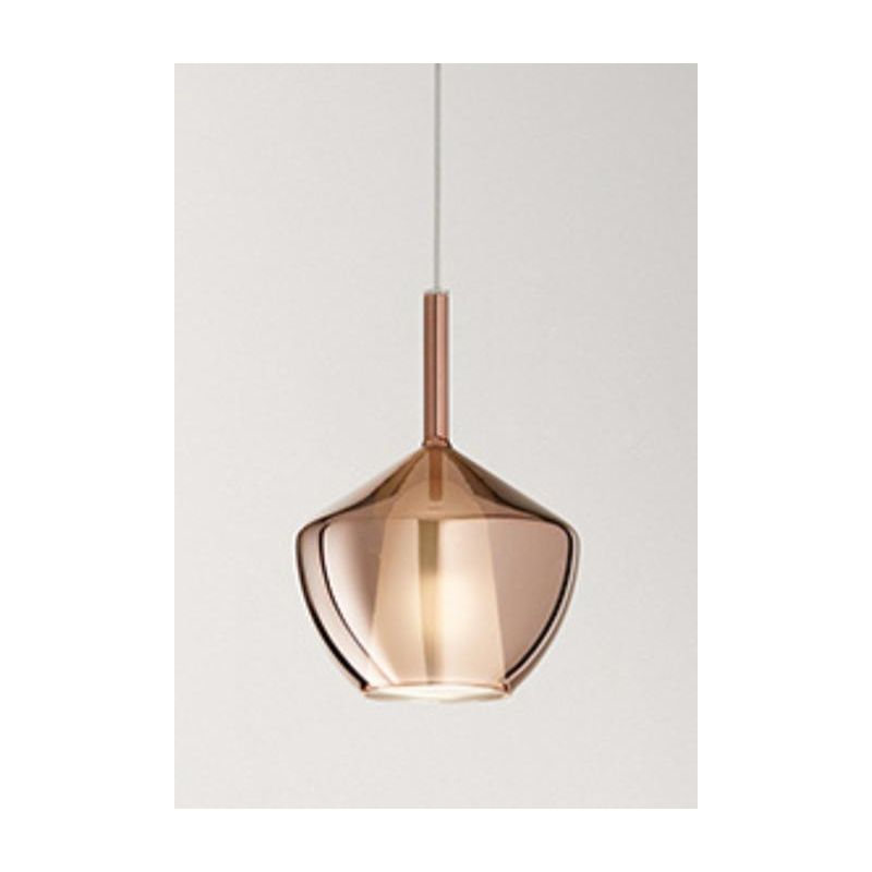 8250 RAIN SOSPENSIONE SINGOLA MODERNA BASE NERA CON DIFFUSORE IN VETRO D20 CM IN 5 COLORI