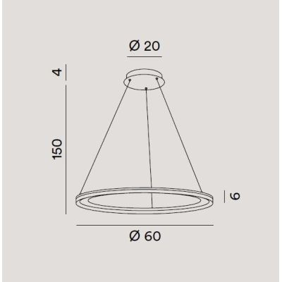 EDGE SOSPENSIONE AD ANELLO BIANCA O GRIGIA BIEMISSIONE 2 MISURE LED INTEGRATO LUCE 3000K MODERNA