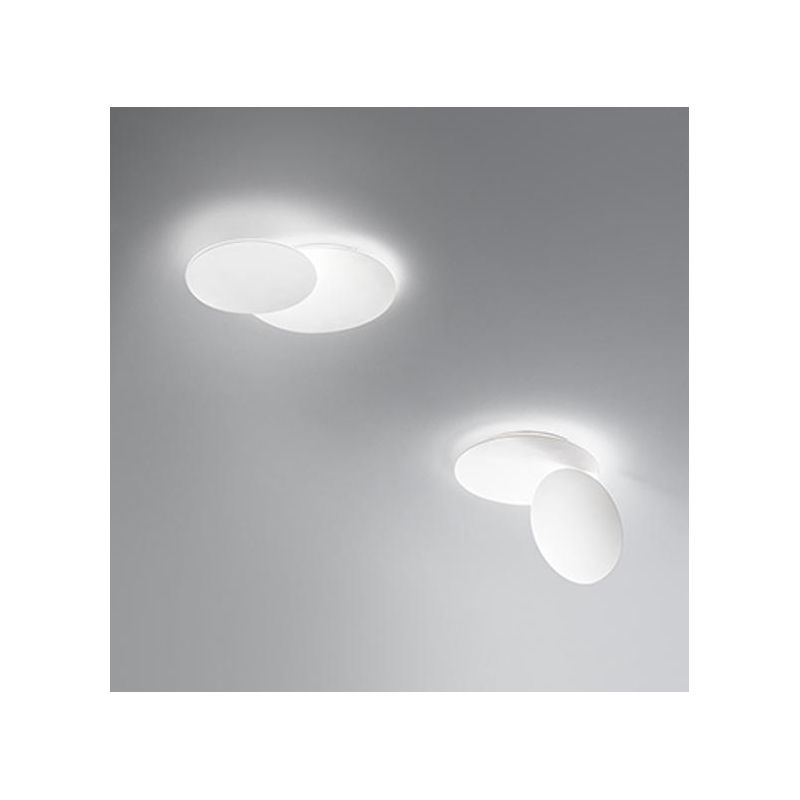 DRUM 8230 PLAFONIERA APPLIQUE ORIENTABILE BIEMISSIONE LED 33W LUCE 3000K BIANCA O ORO MODERNA