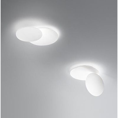 DRUM 8230 PLAFONIERA APPLIQUE ORIENTABILE BIEMISSIONE LED 33W LUCE 3000K BIANCA O ORO MODERNA