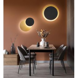 DRUM 8230 PLAFONIERA APPLIQUE ORIENTABILE BIEMISSIONE LED 33W LUCE 3000K BIANCA O ORO MODERNA