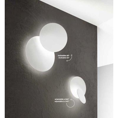 DRUM 8230 PLAFONIERA APPLIQUE ORIENTABILE BIEMISSIONE LED 33W LUCE 3000K BIANCA O ORO MODERNA