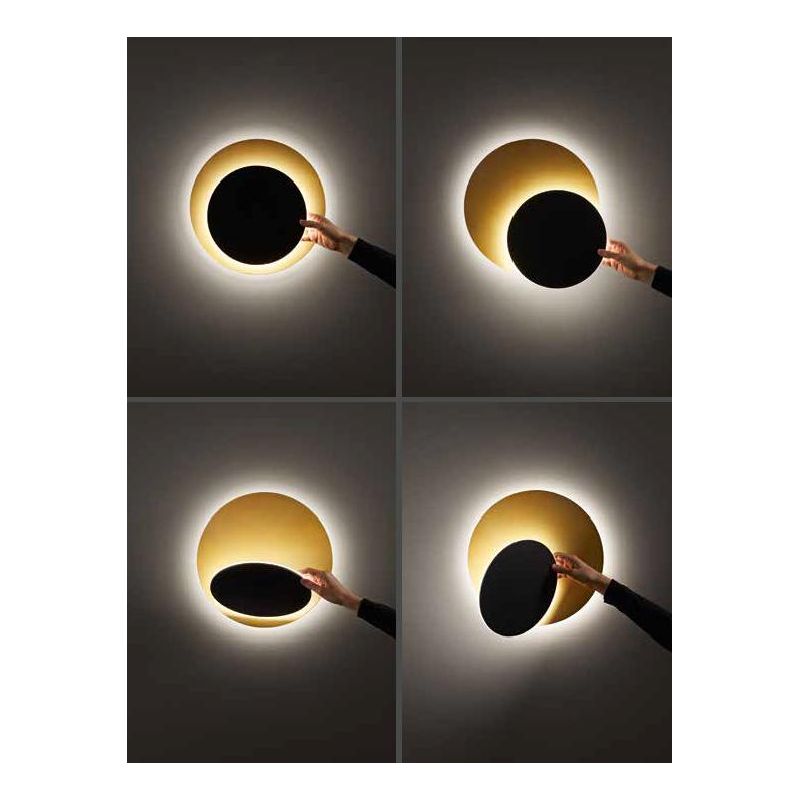 DRUM 8232 PLAFONIERA APPLIQUE ORIENTABILE BIEMISSIONE LED 43W LUCE 3000K BIANCA O ORO MODERNA
