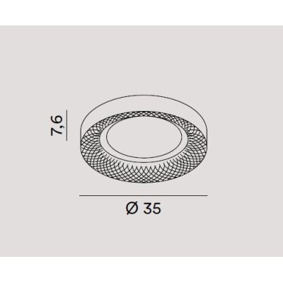 HIVE PLAFONIERA IN METALLO BIANCO O ORO LED INTEGRATO LUCE 3000K-4000K CCT 2 MISURE MODERNA