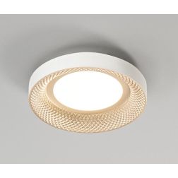 HIVE PLAFONIERA IN METALLO BIANCO O ORO LED INTEGRATO LUCE 3000K-4000K CCT 2 MISURE MODERNA 2