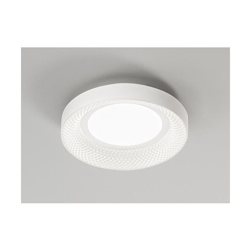 HIVE PLAFONIERA IN METALLO BIANCO O ORO LED INTEGRATO LUCE 3000K-4000K CCT 2 MISURE MODERNA