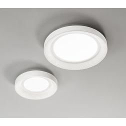 HIVE PLAFONIERA IN METALLO BIANCO O ORO LED INTEGRATO LUCE 3000K-4000K CCT 2 MISURE MODERNA
