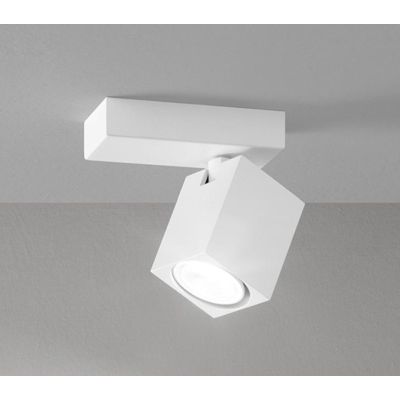 ODDY FARETTO QUADRATO DA SOFFITTO O PARETE ORIENTABILE IN METALLO BIANCO O NERO LAMPADINA ATTACCO GU10