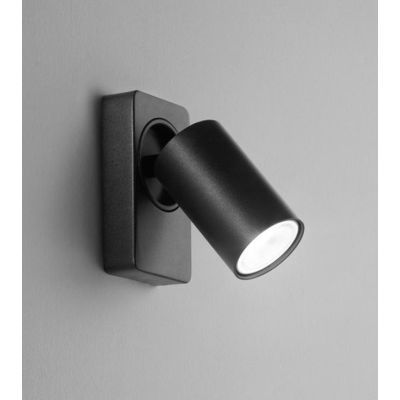 ODDY FARETTO CILINDRICO DA SOFFITTO O PARETE ORIENTABILE IN METALLO BIANCO O NERO LAMPADINA ATTACCO GU10