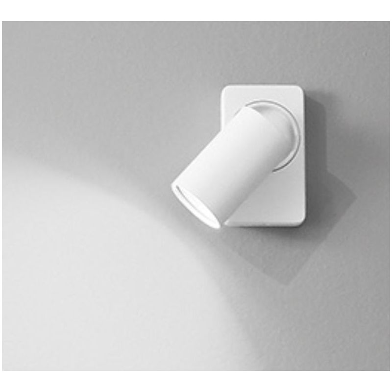 ODDY FARETTO CILINDRICO DA SOFFITTO O PARETE ORIENTABILE IN METALLO BIANCO O NERO LAMPADINA ATTACCO GU10