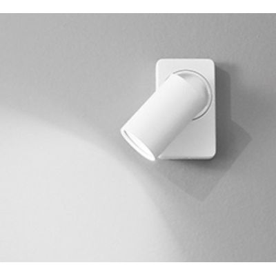 ODDY FARETTO CILINDRICO DA SOFFITTO O PARETE ORIENTABILE IN METALLO BIANCO O NERO LAMPADINA ATTACCO GU10