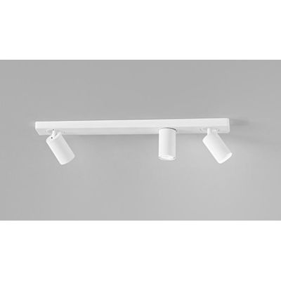 ODDY FARETTO 3 LUCI CON SPOT A CILINDRO DA SOFFITTO O PARETE ORIENTABILE METALLO BIANCO O NERO LAMPADINE 3XGU10