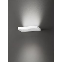 BED APPLIQUE MENSOLA 3 MISURE ALLUMINIO BIANCO LED INTEGRATO LUCE 3000K BIEMISSIONE LUCE MODERNA 2
