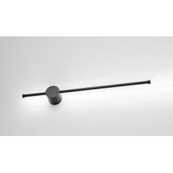 CLOCK APPLIQUE LINEARE 2 MISURE ALLUMINIO NERO O BIANCO IP 54 LED INTEGRATO LUCE 3000K DESIGN MODERNO 2