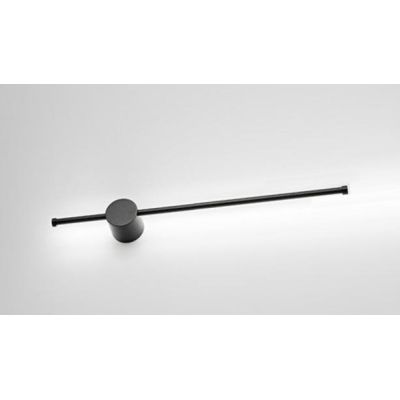 CLOCK APPLIQUE LINEARE 2 MISURE ALLUMINIO NERO O BIANCO IP 54 LED INTEGRATO LUCE 3000K DESIGN MODERNO