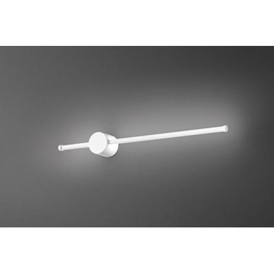 CLOCK APPLIQUE LINEARE 2 MISURE ALLUMINIO NERO O BIANCO IP 54 LED INTEGRATO LUCE 3000K DESIGN MODERNO
