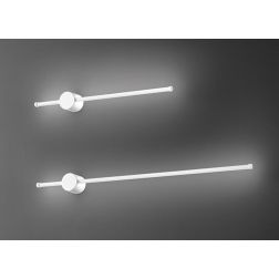 CLOCK APPLIQUE LINEARE 2 MISURE ALLUMINIO NERO O BIANCO IP 54 LED INTEGRATO LUCE 3000K DESIGN MODERNO