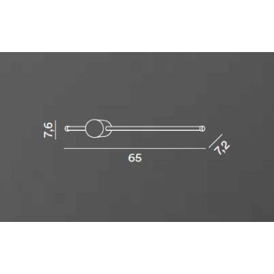 CLOCK APPLIQUE LINEARE 2 MISURE ALLUMINIO NERO O BIANCO IP 54 LED INTEGRATO LUCE 3000K DESIGN MODERNO