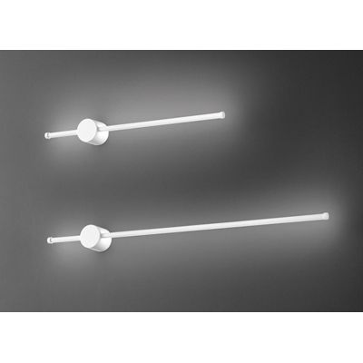 CLOCK APPLIQUE LINEARE 2 MISURE ALLUMINIO NERO O BIANCO IP 54 LED INTEGRATO LUCE 3000K DESIGN MODERNO