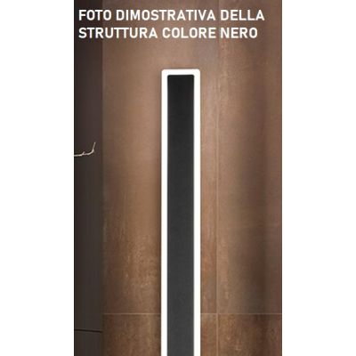 WALLY APPLIQUE MODERNA IN 3 MISURE IP54 ALLUMINIO BIANCO O NERO LED INTEGRATO LUCE 3000K