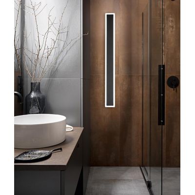 WALLY APPLIQUE MODERNA IN 3 MISURE IP54 ALLUMINIO BIANCO O NERO LED INTEGRATO LUCE 3000K