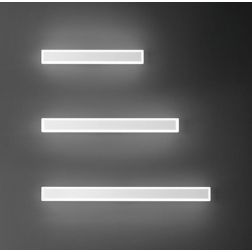 WALLY APPLIQUE MODERNA IN 3 MISURE IP54 ALLUMINIO BIANCO O NERO LED INTEGRATO LUCE 3000K