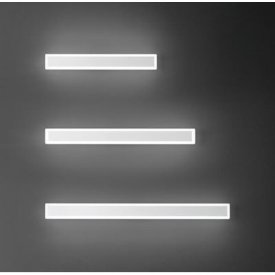 WALLY APPLIQUE MODERNA IN 3 MISURE IP54 ALLUMINIO BIANCO O NERO LED INTEGRATO LUCE 3000K