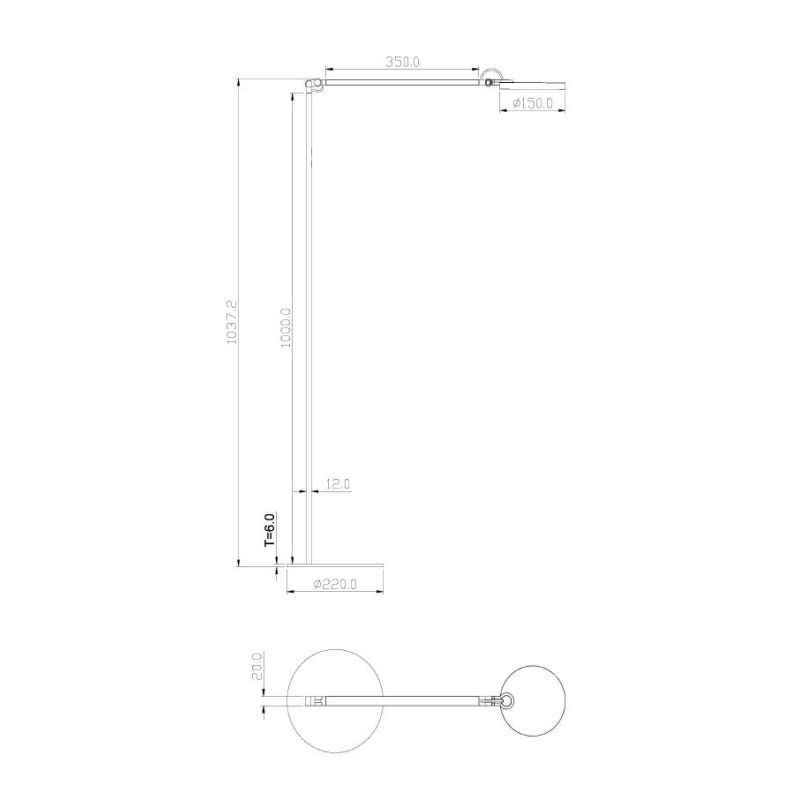 3551-11 REGINA LAMPADA DA TERRA IN ALLUMINIO NERA BIANCA o ALLUMINIO DIMMERABILE DI FABAS LUCE Fabas Luce - Cristalensi Shop Onl