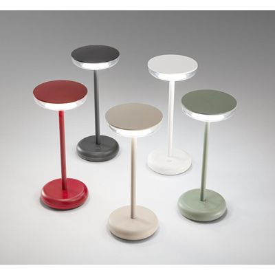 SOAP LAMPADA DA TAVOLO H26 CM CON BATTERIA RICARICABILE IP44 TOUCH DIMMER 5 COLORI DESIGN MODERNO