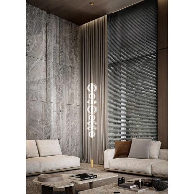 8165 BUBBLES PIANTANA CON ATTACCO A SOFFITTO ORO CON VETRI TRASPARENTI LED 37W LUCE 3000K DESIGN MODERNO