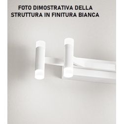 CANDLES APPLIQUE 2 LUCI MODERNA IN ALLUMINIO ORO O BIANCO LED 12W LUCE 3000K DIMMERABILE BIEMISSIONE 2