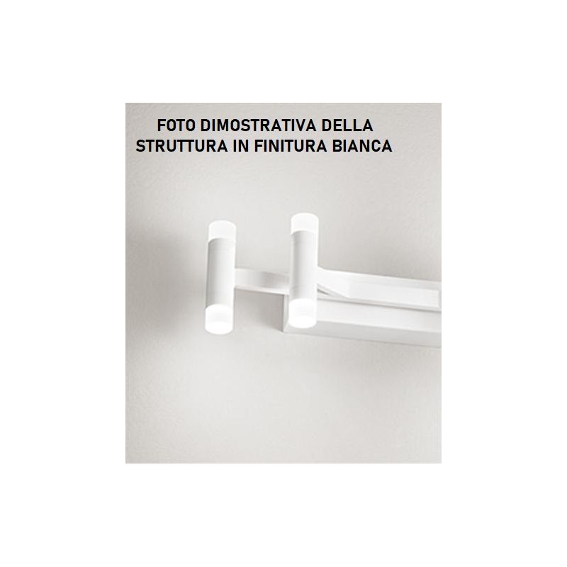 CANDLES APPLIQUE 2 LUCI MODERNA IN ALLUMINIO ORO O BIANCO LED 12W LUCE 3000K DIMMERABILE BIEMISSIONE