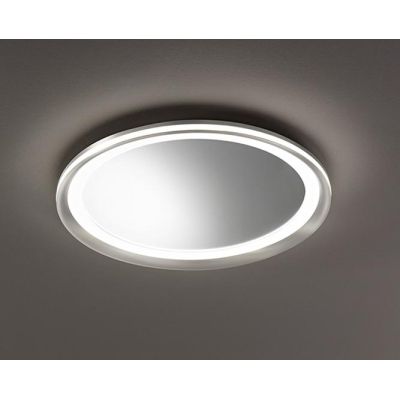 MIRO PLAFONIERA APPLIQUE CON INTERNO A SPECCHIO LED INTEGRATO LUCE 3000K DIMMERABILE 2 MISURE ORO O TITANIO