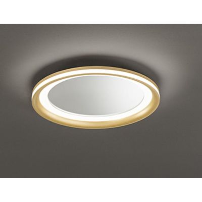 MIRO PLAFONIERA APPLIQUE CON INTERNO A SPECCHIO LED INTEGRATO LUCE 3000K DIMMERABILE 2 MISURE ORO O TITANIO