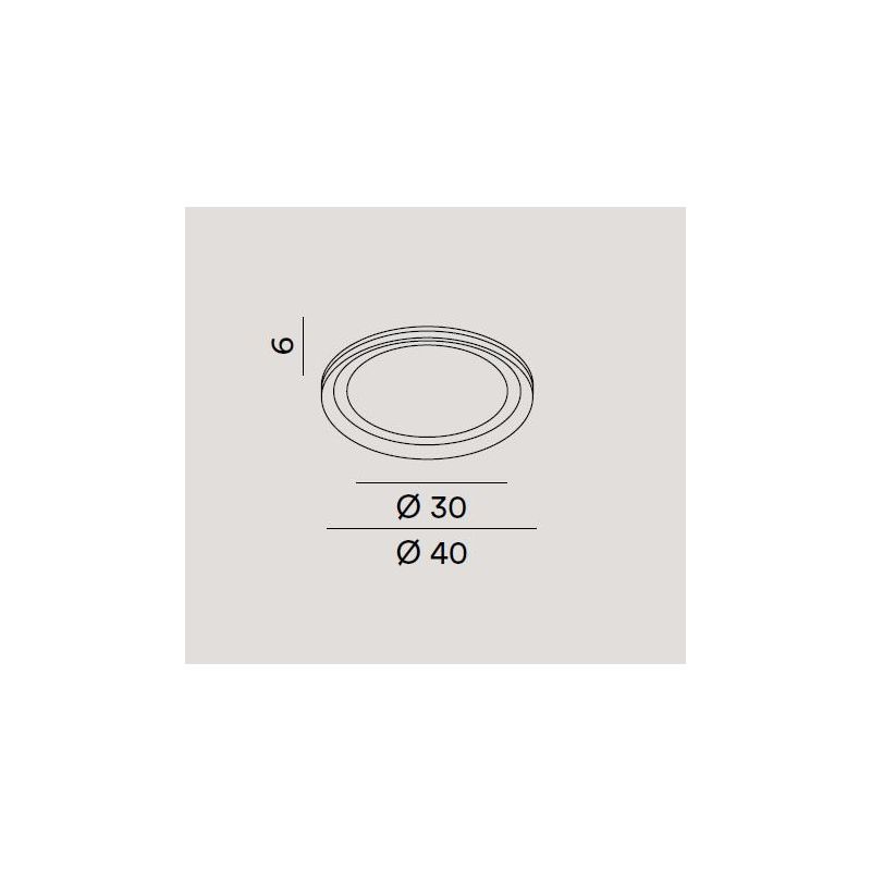 MIRO PLAFONIERA APPLIQUE CON INTERNO A SPECCHIO LED INTEGRATO LUCE 3000K DIMMERABILE 2 MISURE ORO O TITANIO