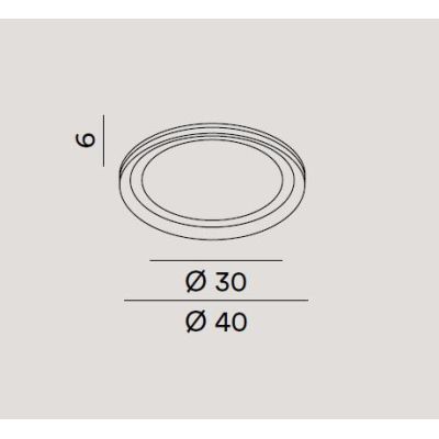 MIRO PLAFONIERA APPLIQUE CON INTERNO A SPECCHIO LED INTEGRATO LUCE 3000K DIMMERABILE 2 MISURE ORO O TITANIO
