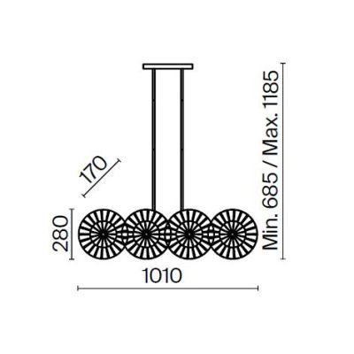ASTER SOSPENSIONE ELEGANTE LARGHEZZA 100 CM COLOR ORO CON VETRI TRASPARENTI SFUMATI AMBRA LAMPADINE 8XE14