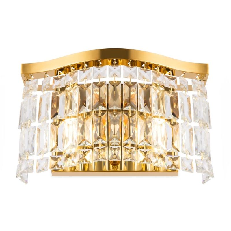 DUNE APPLIQUE ELEGANTE IN CRISTALLO E METALLO ORO STILE CLASSICO LAMPADINE 2XE14