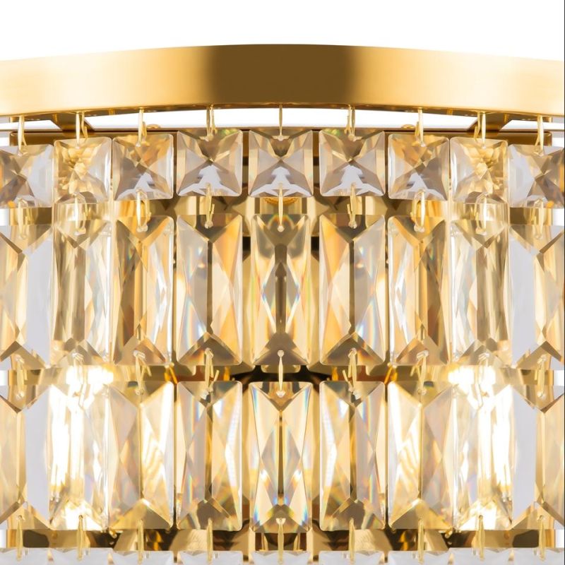 DUNE APPLIQUE ELEGANTE IN CRISTALLO E METALLO ORO STILE CLASSICO LAMPADINE 2XE14