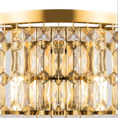 DUNE APPLIQUE ELEGANTE IN CRISTALLO E METALLO ORO STILE CLASSICO LAMPADINE 2XE14