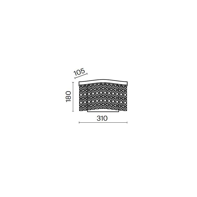 DUNE APPLIQUE ELEGANTE IN CRISTALLO E METALLO ORO STILE CLASSICO LAMPADINE 2XE14