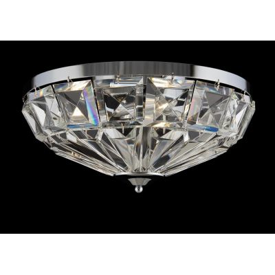 FACET PLAFONIERA D39 CM ORO O CROMO CON DIFFUSORE IN CRISTALLO STILE CLASSICO LAMPADINE 4XE14